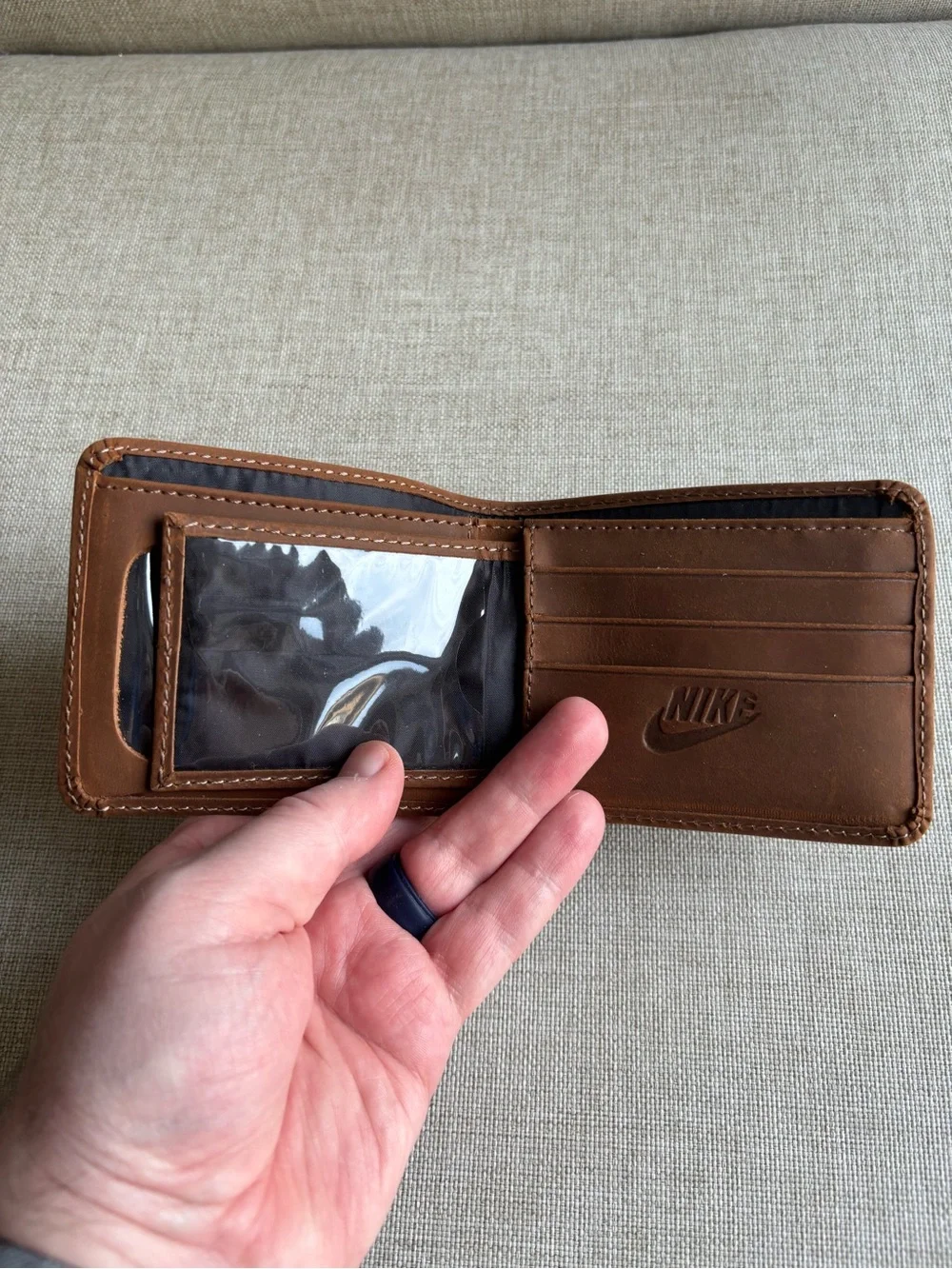 Nike Leather Swoosh Wallet - Vintage & Rare - Soccer - US